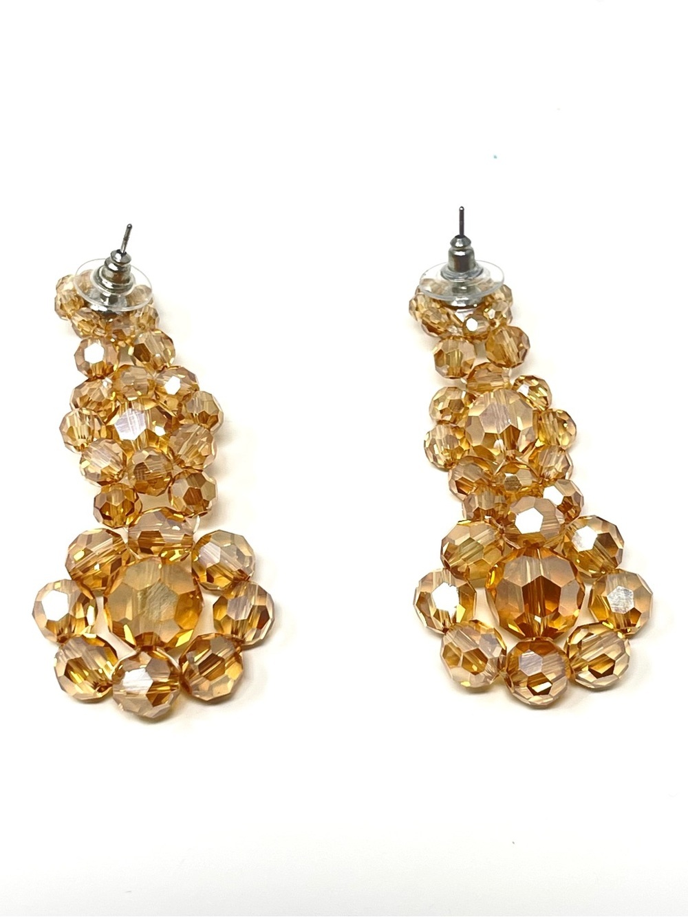 New Anthropologie Floral Beaded Drop Earrings - Picture 2 of 4